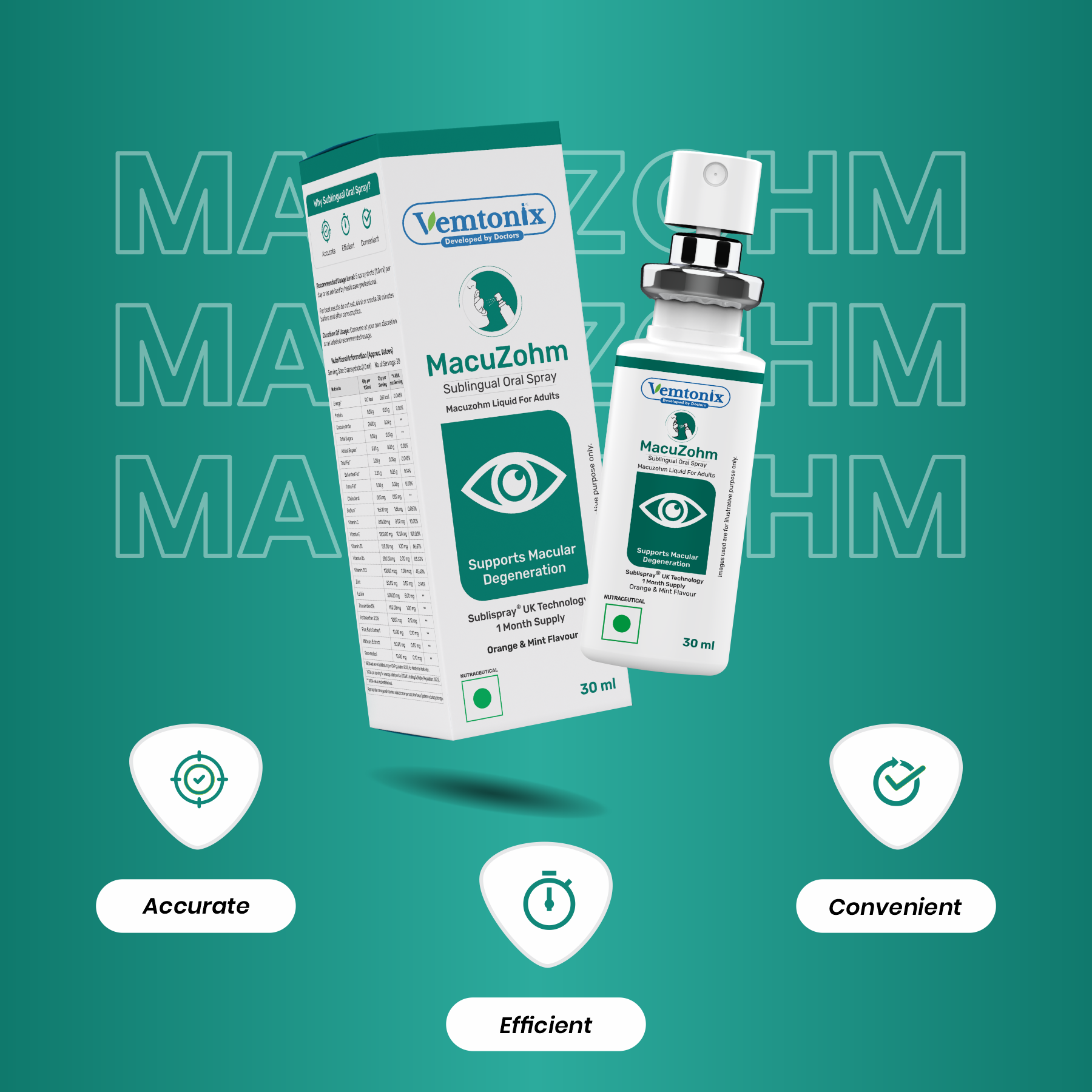 Vemtonix MacuZohm Eye Spray for Adults