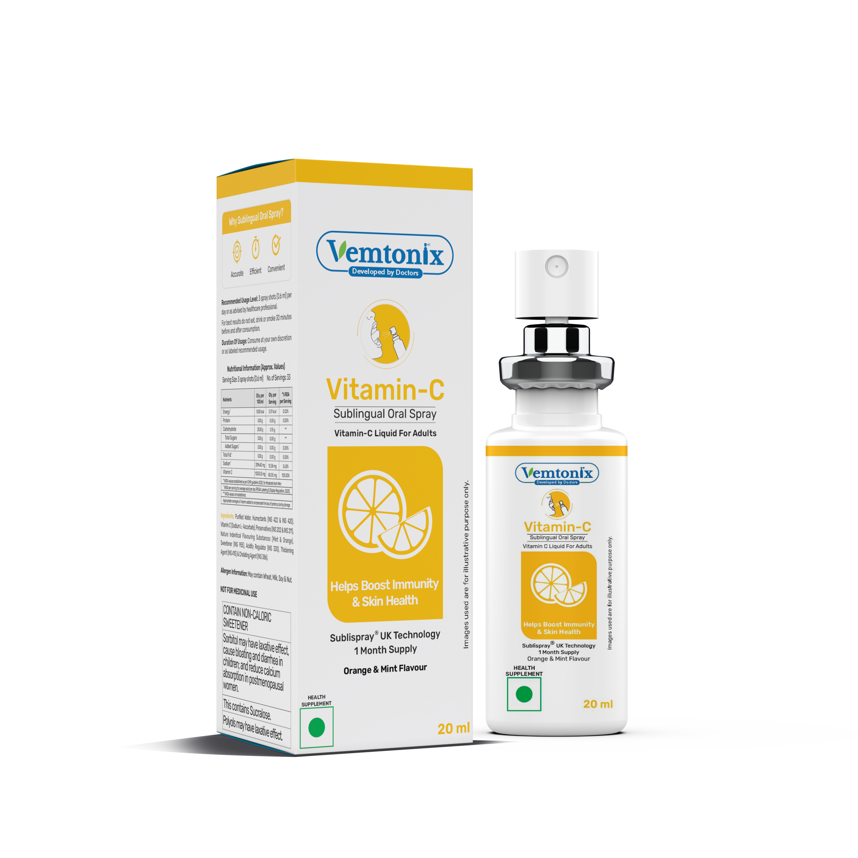 Vemtonix Vitamin C Sublingual Oral Spray