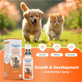 Ventionix Growth & Development Oral Nutrition Spray with a dog and cat