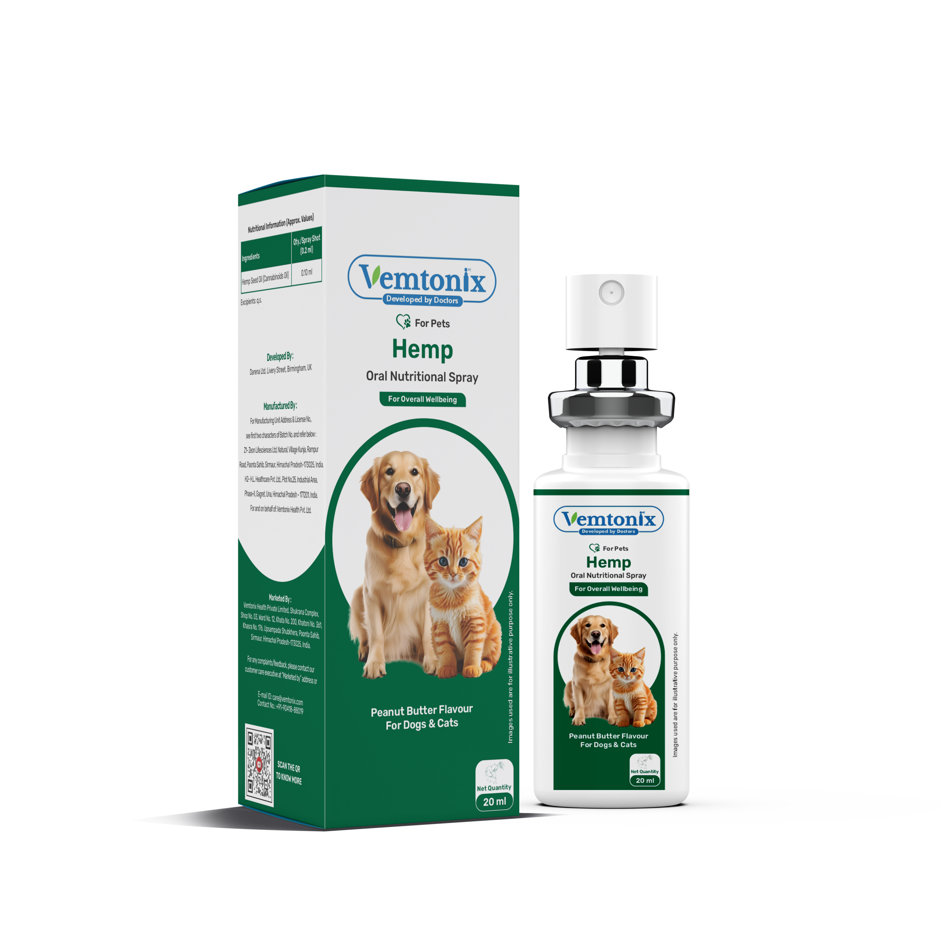 Vemtonix Hemp Oral Nutritional Spray for pets
