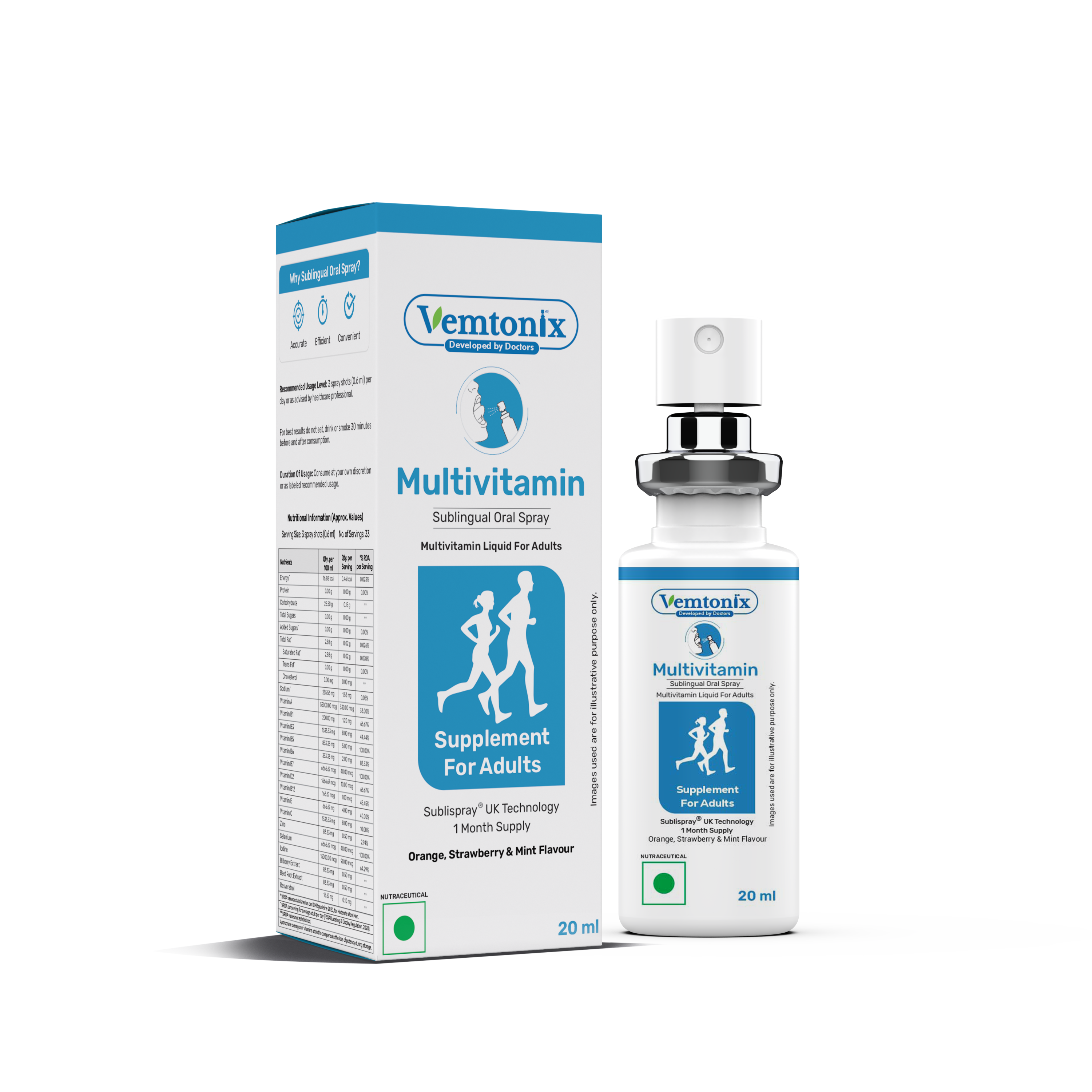 Vemtonix Multivitamin for Adults Sublingual Oral Spray 