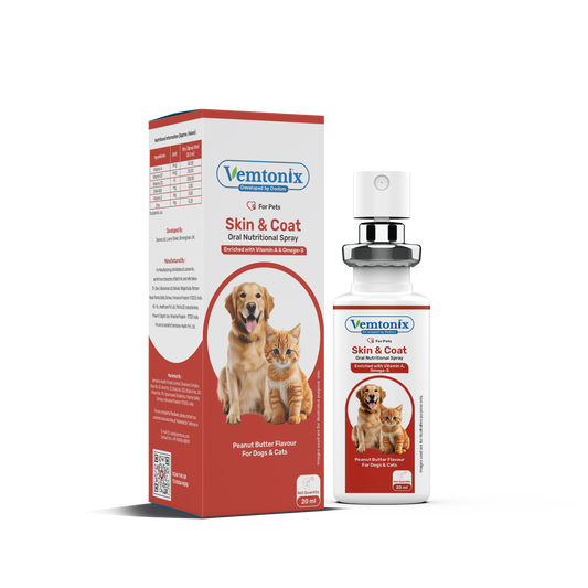 Vemtonix Skin & Coat Oral Nutritional Spray for pets