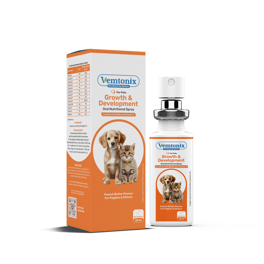Vemtonix Growth and Development Oral Nutritional Spray for puppies and kittens