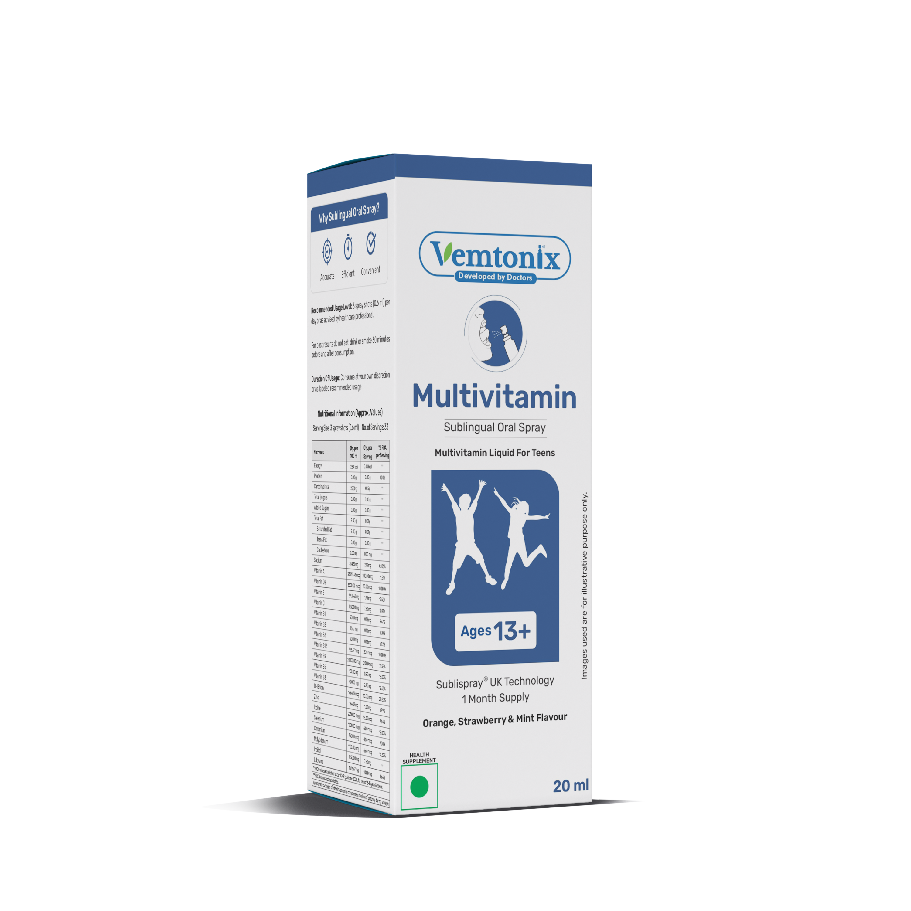 Vemtonix Multivitamin supplement teens