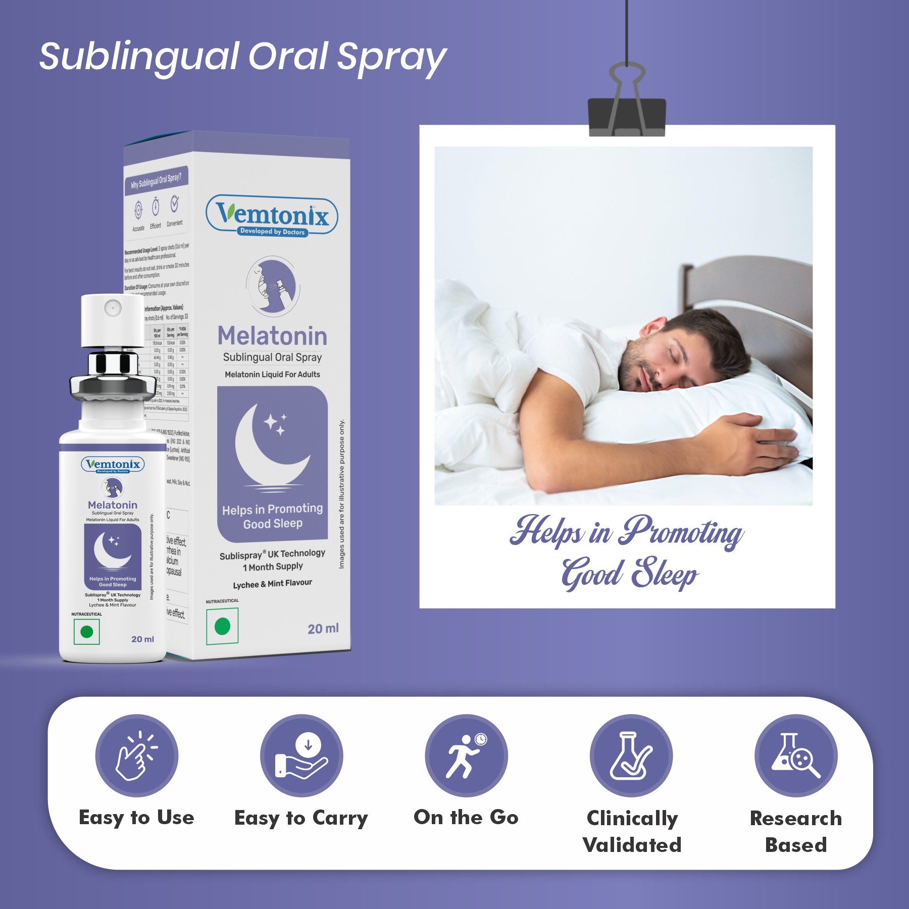 Vemtonix Melatonin Sublingual Oral Spray