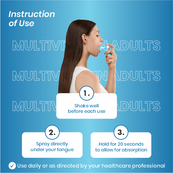 Vemtonix Multivitamin Sublingual Oral Spray Adults