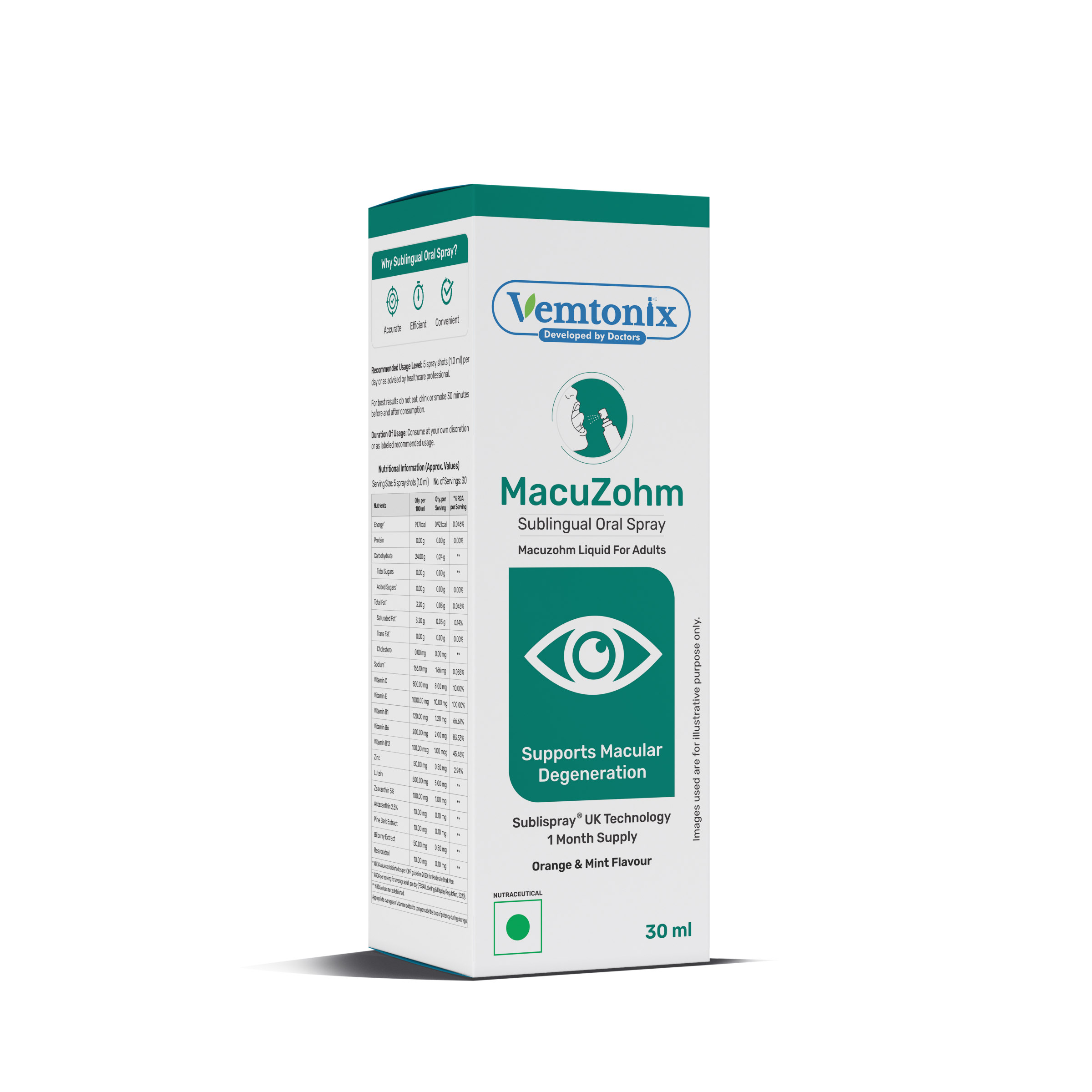 Vemtonix MacuZohm Sublingual Oral Spray